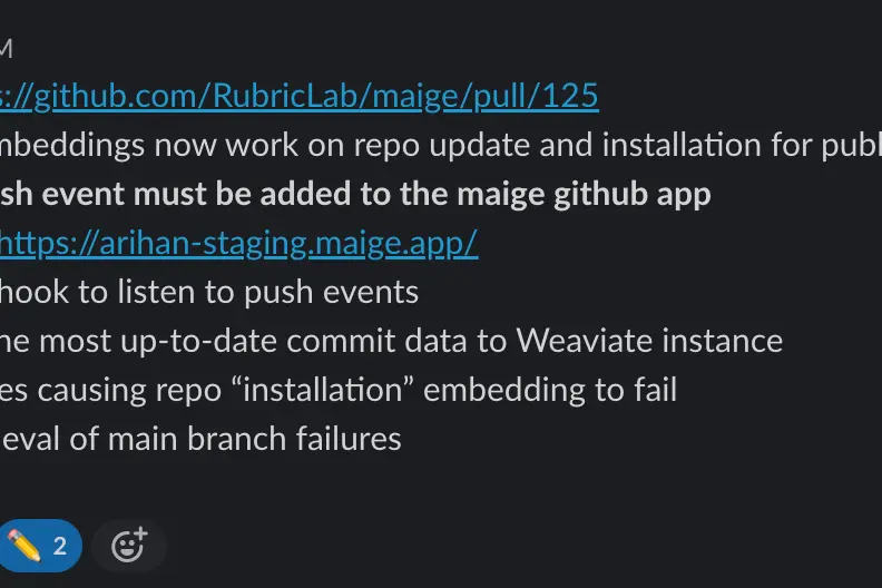 Arihan demoing a new feature in staging