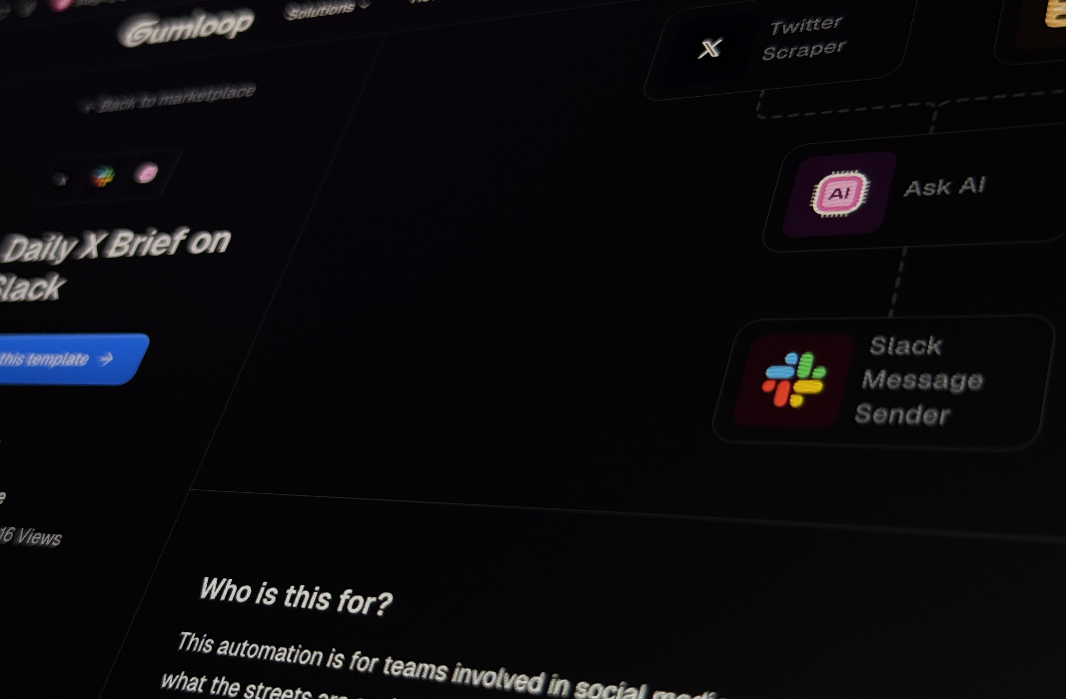 Screenshot of a Gumloop Templates Page